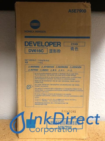Genuine Konica Minolta A5E7900 Dv-616C Dv616C Developer Cyan Developer