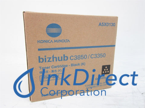 Genuine Konica Minolta A5X0130 Tn-P48K Tnp48K Toner Cartridge Black Multi Function  BizHub C3350,  C3850,