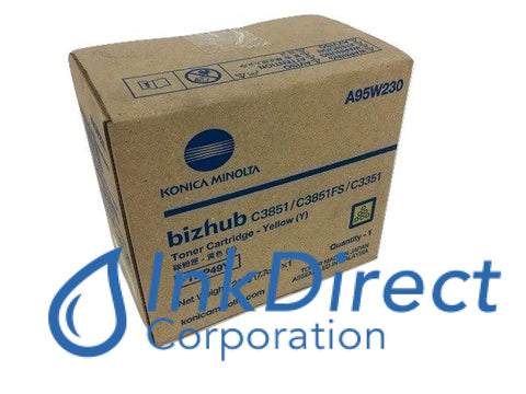 Genuine Konica Minolta A95W230 Tnp-49Y Tnp49Y Toner Cartridge Yellow , Konica Minolta   - Multi Function  BizHub C3351,  C3851FS
