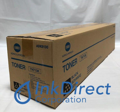 Genuine Konica Minolta A9K8130 TN-713K TN713K Toner Cartridge Black BizHub C659 C759 Toner Cartridge , Konica-Minolta - Multi Function BizHub C659, C759