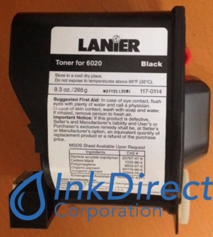 Genuine Lanier 1170114 117-0114 Type 540 Toner Cartridge Black , Lanier - Copier 6020, 6126