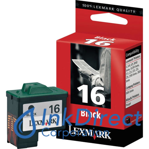 Genuine Lexmark 10N0016 16 Ink Jet Cartridge Black