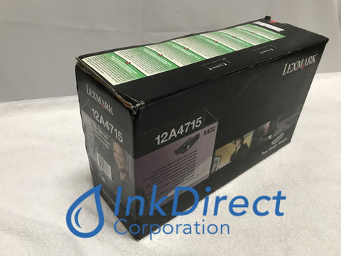 Genuine Lexmark 12A4715 Return Program Print Cartridge Black X422 Print Cartridge , Lexmark - Multi Function X422, Ink Direct Corporation