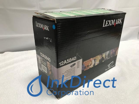 Genuine Lexmark 12A5840 Return Program Print Cartridge Black Optra T610 T610N T612 T614 T614N T614NL T616 T616N Print Cartridge , Lexmark - Laser Printer Optra T610, T610N, T612, T614, T614N, T614NL, T616, T616N, Ink Direct Corporation