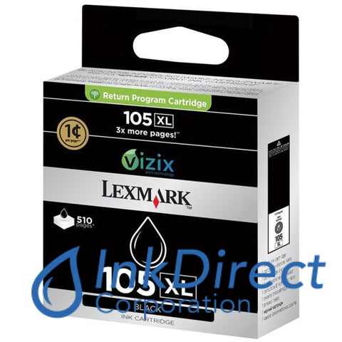 Genuine Lexmark 14N1012 Lex 105Xl Return Program Ink Jet Cartridge Black