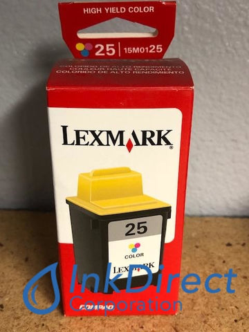 Genuine Lexmark 15M0125 Lex 25 Ink Jet Cartridge Color P707 X63 X83 Z51 Z52 Z53 Z705 Z715 X4250 X4270 Ink Jet Cartridge , Lexmark - InkJet Printer P707, X63 , X83 , Z51 , Z52 , Z53 , Z705, Z715, - Multi Function X4250, X4270, Ink Direct Corporation