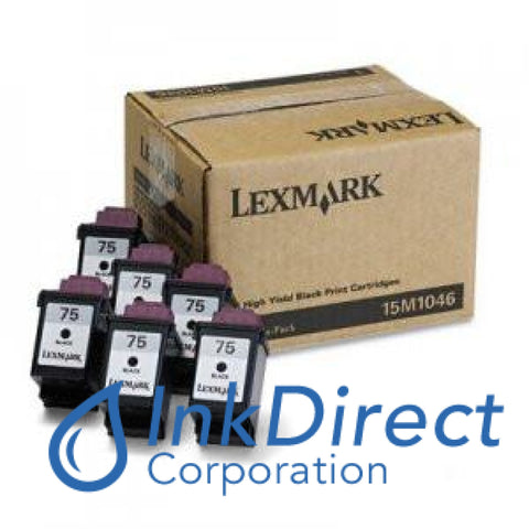 Genuine Lexmark 15M1046 Lex 75 High Yield ( 6 Pack Of 12A1975 ) Ink Jet Cartridge Black