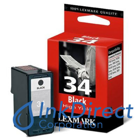 Genuine Lexmark 18C0034 Lex 34 Ink Jet Cartridge Black