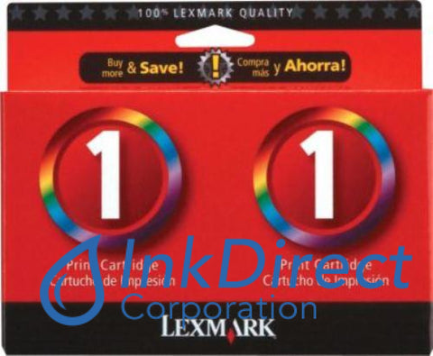 Genuine Lexmark 18C0948 Lex 1 Twin Pack Ink Jet Cartridge Black
