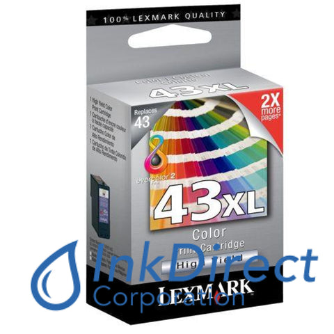 Genuine Lexmark 18Y0143 18Y0343 Lex 43Xl Ink Jet Cartridge Color