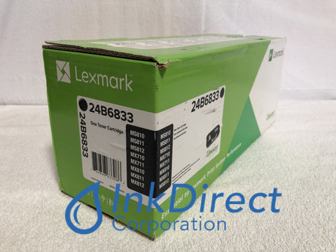 Genuine Lexmark 24B6833 Toner Cartridge Black MS810 MS810DE MS810DN MS810DTN MS810N MS811 MS811DN Toner Cartridge , Lexmark   - Laser Printer   MS810,  MS810DE,  MS810DN,  MS810DTN,  MS810N,  MS811,  MS811DN,  MS811DTN,  MS811N,  MS812,  MS812DE,  MS812DN,  MS812DTN,  MX811DPE,  MX811DTPE,  MX811DXPE,   - Multi Function   MX710DE,  MX710DHE,  MX711DE,  MX711DHE,  MX711DTHE,  MX810DE,  MX810DFE,  MX810DME,  MX810DTE,  MX810DTFE,  MX810DTME,  MX810DXE,  MX810DXFE,  MX810DXM