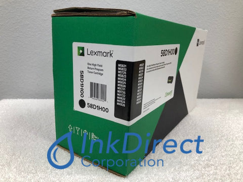 Genuine Lexmark 58D1H00 Toner Cartridge Black MS 725dvn 823n 825dn 826de MX 722ade 822ade 826ade Toner Cartridge , Lexmark   - Laser Printer  MS 725dvn,  823dn,  823n,  825dn,  826de,  MX  722ade,  722adhe,  822ade,  822adxe,  826ade,  826adxe,