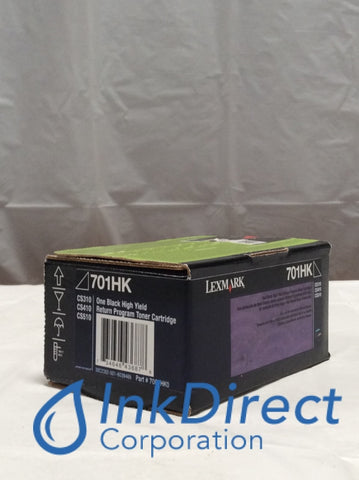 Genuine Lexmark 70C1HK0 701HK - Return Program Toner Cartridge Black CS310DN CS310N CS410DN CS410N CS510DE CS510DN CS510DTE CS510N Toner , Lexmark - Laser Printer CS310DN, CS310N, CS410DN, CS410N, CS510DE, CS510DN, CS510DTE, CS510N, Ink Direct Corporation