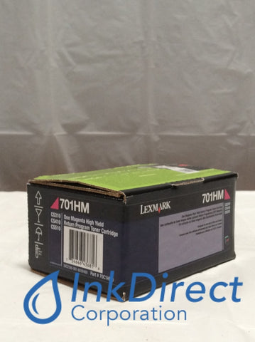 Genuine Lexmark 70C1HM0 701HM Return Program Toner Cartridge Magenta, Laser Printer CS310DN, CS310N, CS410DN, CS410N, CS510DE, CS510DN, CS510DTE, CS510N, Ink Direct Corporation