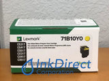 Genuine Lexmark 71B10Y0 Return Program Toner Cartridge Yellow , Lexmark   - Multi Function   CS317dn,  CS417dn,  CS517de,  CX317dn,  CX417de,  CX517de