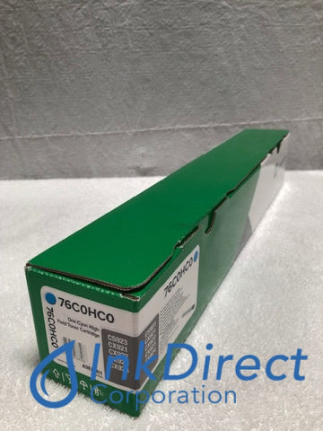 Genuine Lexmark 76C0HC0 Toner Cartridge Cyan CS 923de CX 921de 922de 923dte 923dxe 924dte 924dxe Toner Cartridge , Lexmark   - Laser Printer  CS 923de,  CX  921de,  922de,  923dte,  923dxe,  924dte,  924dxe , Ink Direct Corporation
