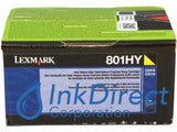Genuine Lexmark 80C1Hy0 801Hy Return Program Toner Cartridge Yellow , Multi Function CX410DE, CX410DTE, CX410E, CX510DE, CX510DHE, CX510DTHE,