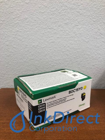 Genuine Lexmark 80C1SY0 801SY Return Program Toner Cartridge Yellow Toner Cartridge , Lexmark - Laser Printer CX310, CX410, - Multi Function CX310DN, CX310N, CX410DE, CX410DTE, CX410E, CX510DE, CX510DHE, CX510DTHE,