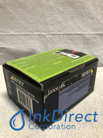 Genuine Lexmark 80C1XY0 Toner Cartridge Yellow Toner Cartridge , Lexmark - Multi Function CX510DE, CX510DHE, CX510DTHE, Ink Direct Corporation