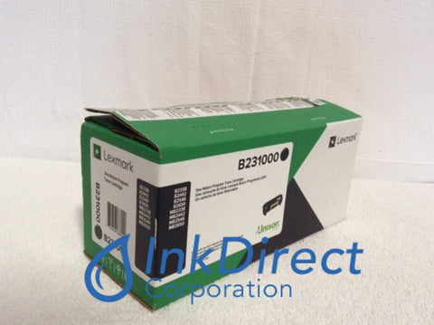 Genuine Lexmark B231000 Return Program Toner Cartridge Black Toner Cartridge , Lexmark   - Laser Printer   B2338dw,  B2442dw,  B2546dw,  B2650dn,  B2650dw,  MB2338adw,  MB2442adwe,  MB2546ade,  MB2546adwe,