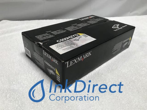 Genuine Lexmark C500H2YG Toner Cartridge Yellow, Laser Printer C500, C500N, - Multi Function X500N, X502N, Ink Direct Corporation