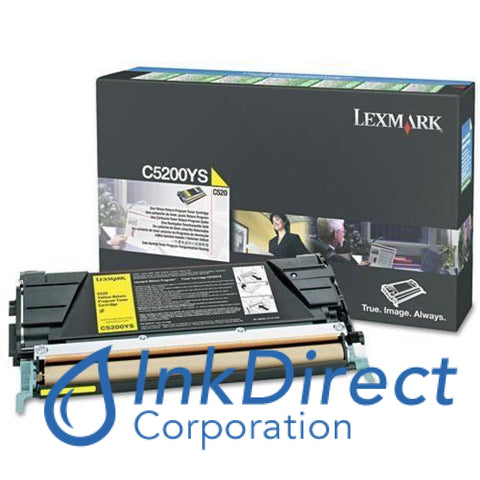 Genuine Lexmark C5200Ys Return Program Toner Cartridge Yellow , Laser Printer C520, C520N, C522N, C530DN,