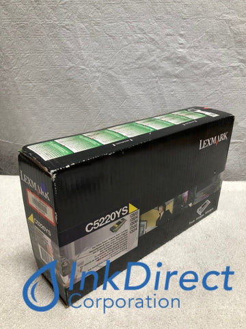Genuine Lexmark C5220YS Return Program Toner Cartridge Yellow, Laser Printer C522, C522N, C522N, C524, C524DN, C524DTN, C524N, C530DN, C532DN, C532N, C534DN, C534DTN, C534N, Ink Direct Corporation