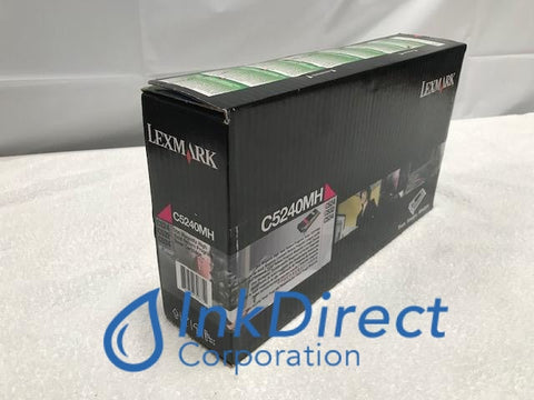 Genuine Lexmark C5240MH Return Program Toner Cartridge Magenta C524 C524DN C524DTN C524N C532DN C532N C534DN C534DTN C534N Toner Cartridge , Lexmark - Laser Printer C524, C524DN, C524DTN, C524N, C532DN, C532N, C534DN, C534DTN, C534N, Ink Direct Corporation