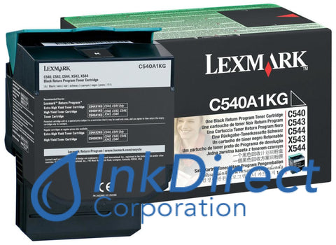 Genuine Lexmark C540A1Kg Return Program Toner Cartridge Black , Laser Printer C540, C540N, C543, C544, C544DN, C544DTN, C544DW, C544N, C546DTN, - Multi Function X543DN, X544DN, X544DTN, X544DW, X544N, X546DTN, X548DE, X548DTE,