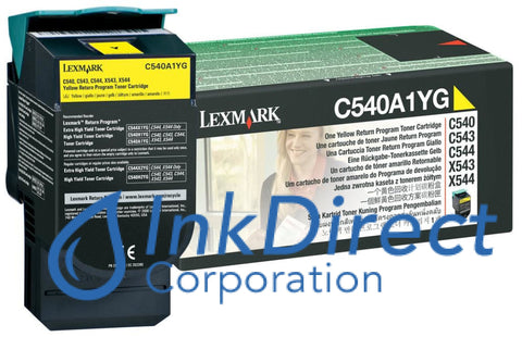 Genuine Lexmark C540A1Yg Return Program Toner Cartridge Yellow , Laser Printer C540, C540N, C543, C544, C544DN, C544DTN, C544DW, C544N, C546DTN, - Multi Function X543DN, X544DN, X544DTN, X544DW, X544N, X546DTN, X548DE, X548DTE,