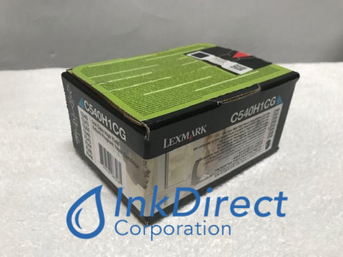 Genuine Lexmark C540H1CG Return Program Toner Cartridge Cyan C540 C540N C543 C544 C544DN C544DTN C544DW C544N C546DTN X543DN X544DN X544DTN , Lexmark - Laser Printer C540, C543, C544, C544DN, C544DTN, C544DW, C544N, C546DTN, - Multi Function X543DN, X544DN, X544DTN, X544DW, X544N, X546DTN, X548DE, X548DTE , Ink Direct Corporation