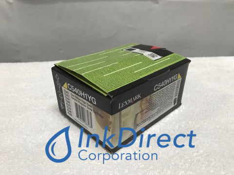Genuine Lexmark C540H1YG Return Program Toner Cartridge Yellow C540 C540N C543 C544 C544DN C544DTN C544DW C544N C546DTN X543DN X544DN , Lexmark - Laser Printer C540, C543, C544, C544DN, C544DTN, C544DW, C544N, C546DTN, - Multi Function X543DN, X544DN, X544DTN, X544DW, X544N, X546DTN, X548DE, X548DTE , Ink Direct Corporation