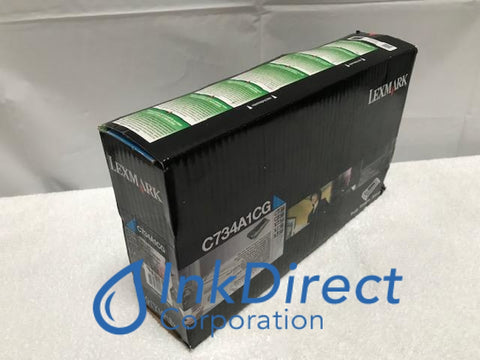 Genuine Lexmark C734A1CG Return Program Toner Cartridge Cyan C734 C734DN C734DTN C734DW C734N C736 C736DE C736DN C736DN C736DTN C736N