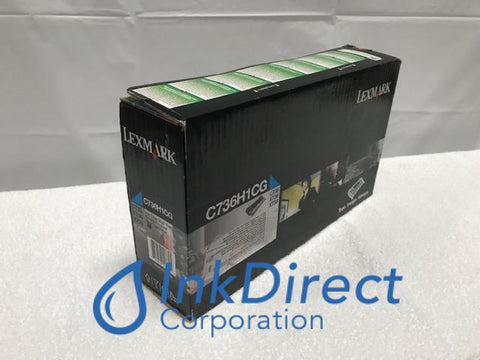 Genuine Lexmark C736H1CG Return Program Toner Cartridge Cyan C736 C736DN C736DTN C736NX736 X736DE X738 X738DE X738DTE Toner Cartridge , Lexmark - Laser Printer C736, C736DN, C736DTN, C736N, - Multi Function X736, X736DE, X738, X738DE, X738DTE, Ink Direct Corporation