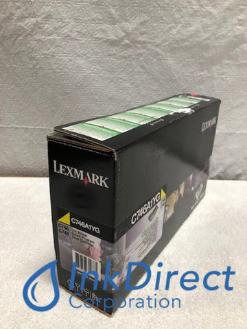 Genuine Lexmark C746A1YG Return Program Toner Cartridge Yellow Toner Cartridge , Lexmark - Laser Printer C746DN, C746DTN, C746N, C748DE, C748DTE, C748E,
