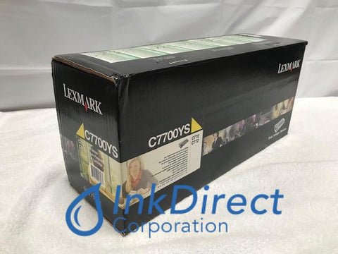 Genuine Lexmark C7700YS Return Program Print Cartridge Yellow C770 C770DN C770DTN C770N C772 C772DN C772DTN C772N X722E X772 Print Cartridge , Lexmark - Laser Printer C770, C770DN, C770DTN, C770N, C772, C772DN, C772DTN, C772N, - Multi Function X722E, X772E, Ink Direct Corporation