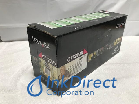 Genuine Lexmark C7720MX Return Program Print Cartridge Magenta C770N CN772DN Print Cartridge , Lexmark - Laser Printer C770N, C772DN, C772DTN, C772N, - Multi Function X772E , Ink Direct Corporation