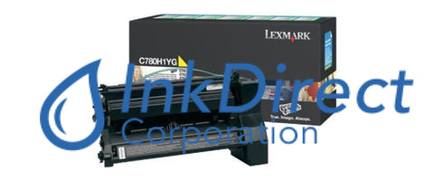 Genuine Lexmark C780H1Yg Return Program Print Cartridge Yellow , Laser Printer C780, C780DN, C780DTN, C780N, C782, C782DN, C782DTN, C782N, - Multi Function X782E,