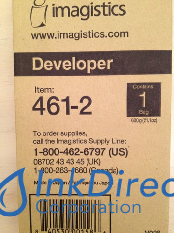 Genuine Oce-Pitney Bowes-Imagistic 4612 461-2 Same 502A Developer / Starter Black