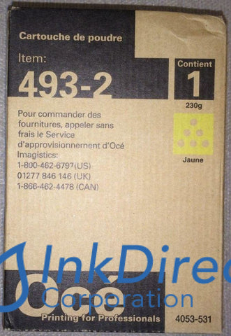 Genuine Oce-Pitney Bowes-Imagistic 4932 493-2 Toner Cartridge Yellow
