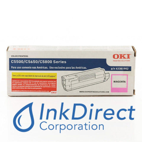 Genuine Okidata 43381902 C5500 Standard Yield Toner Cartridge Magenta