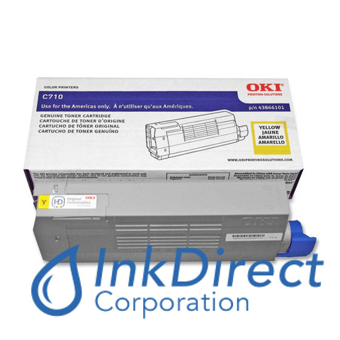 Genuine Okidata 43866101 C710N Standard Yield Toner Yellow