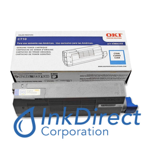 Genuine Okidata 43866103 C710N Standard Yield Toner Cyan