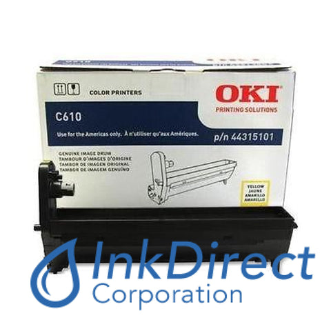 Genuine Okidata 44315101 Type C15 Drum Unit Yellow , Okidata - Laser Printer Oki C610CDN, C610DN, C610DTN, C610N