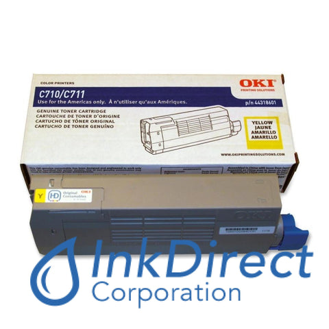 Genuine Okidata 44318601 52127301 44318605 C710 / C711 Toner Cartridge Yellow