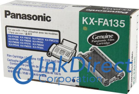 Genuine Panasonic Kxfa135 Kx-Fa135 Ribbon Ctg Black , Panasonic - Fax Thermal Transfer KX F880, FM205, FM210, FM215, FM220, FM230, FM260, FM280, FMC230, FP195, FP200, FP205, FP245, FP250, FP265, FP270,