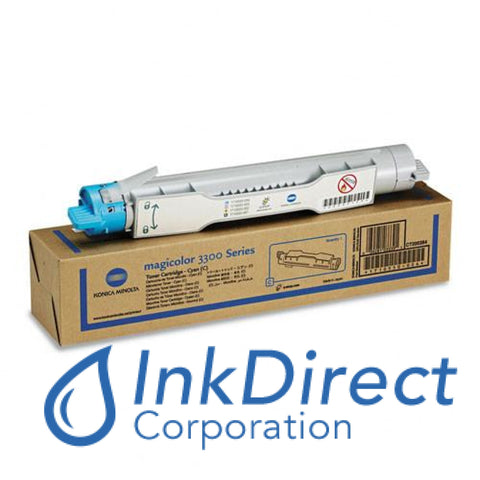 Genuine Qms 1710550004 1710550-004 Magicolor 3300 Toner Cartridge Cyan