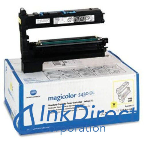 Genuine Qms 1710580002 1710580-002 Magicolor 5400 Toner Cartridge Yellow , Konica Minolta - Laser Printer MagiColor 5430DL, 5450, QMS - MagiColor 5400