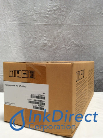 Genuine Ricoh 407512 110 / 120 Volt SP 6430A Maintenance Kit Maintenance Kit