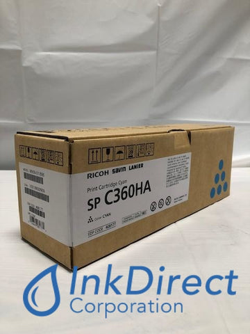 Genuine Ricoh 408177 SP C360HA ( High Yield ) Toner Cartridge Cyan SP C360DNw C360SFNw C361SFNw Toner Cartridge , Multi Function  SP C360DNw,  C360SFNw,  C361SFNw